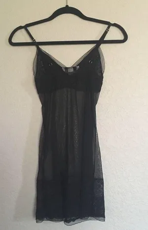 Victoria's Secret Black Lace Mesh Lingerie S thumbnail 3