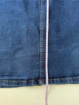 Hybrid & Company Plus Size 22 Stretch Denim Pencil Mini Skirt Dark Wash thumbnail 12