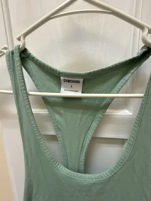 Gymshark Women's Green Racerback Tank Top Size L thumbnail 2