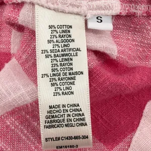 Cloth & Stone Anthropologie Pink Gingham Linen Blend Button Back Top Blouse S thumbnail 6