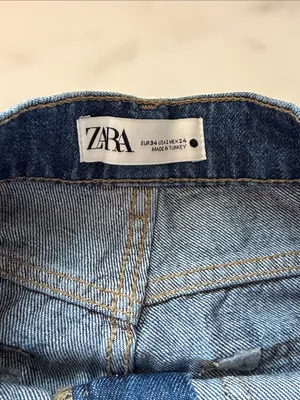 Zara Straight Leg Blue Denim Jeans thumbnail 2