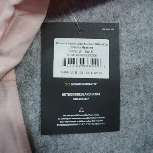 Outdoor Research Alpine‎ Onset Merino 150 Half Zip Sienna Heather Pink Small NWT thumbnail 9