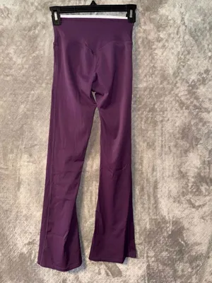 No Brand Tag Cross-Waist Flare Leggings Purple Size S thumbnail 2