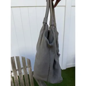 KATE SPADE‎ Pebbled Leather Bexley Stevie Satchel Shoulder Bag Light Gray S thumbnail 5