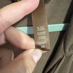 Skims Soft Lounge Sleep Pajama Top Brown Shirt Size Womens 2XL thumbnail 3