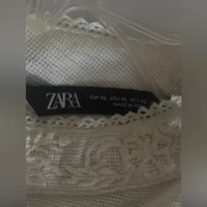 ZARA Textured Tweed Short Sleeve Top - Off White / Beige - Size XL - NWOT thumbnail 11