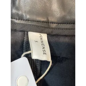 Commense Pants Size S Black High Waist Faux Leather Straight Leg Stretch NWT thumbnail 8