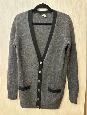 J.Crew Sweater Women S Cardigan‎ Open Front Long Line Knit Lambs Wool thumbnail 1