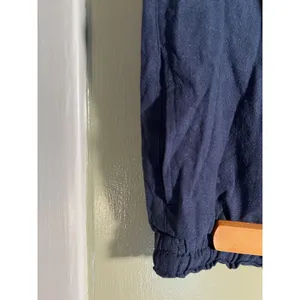 Stradivarius Women's Sz Small Shorts Pull On Elastic Tie Waist Pockets Blue Gray thumbnail 4