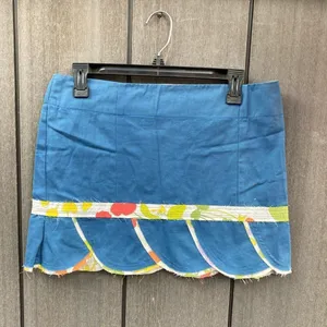preloved Anthropologie‎ Mini Skirt Blue thumbnail 9