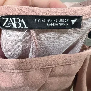 Zara Off-The-Shoulder Bodycon Midi Dress Powder Pink XS Party Cocktail Formal thumbnail 9