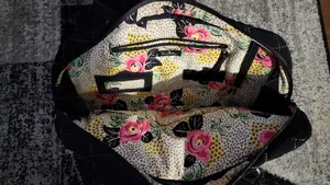 Vera Bradley black diagonal zippered stitch black briefcase/overnight bag with removable laptop sleeve. Bag..15.5" x 11" x 3".. laptop sleeve with velcro closure tab. 14.5" x 10.5" x 2" thumbnail 3