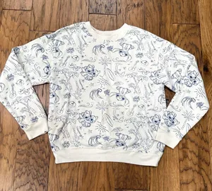 Disney’s Lilo & Stitch Women’s Size S Angel Island Cream & Navy Sweatshirt thumbnail 1