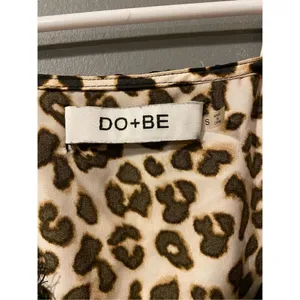 DO+BE Satin Lace Cheetah Print Tank Top Size Small thumbnail 6