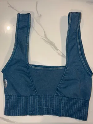 FP Movement Good Karma Square-Neck Bra Teal Size XS/S thumbnail 1