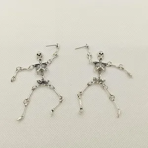 Nordstrom Exaggerated Skeleton Skull Drop Dangle Earrings Unique Jointed Skeleton Earring thumbnail 4