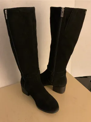 Koolaburra by Ugg women black suede Knee-High Madeley Heeled Boots US 8 thumbnail 6