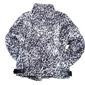 Andrew Snow Leopard Print Puffer Coat Size Large thumbnail 3