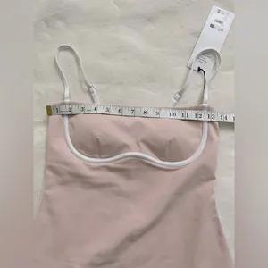 ALO Yoga NWT Airbrush Streamlined Dress Pink Quartz White Size S thumbnail 7
