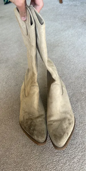 Suede cowboy boots Tan Size 8 thumbnail 3