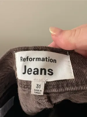 Reformation Jeans Tazz Maxi Brown Denim Skirt Size 31 thumbnail 4