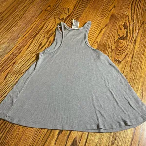 Free People Tank Top Size XS Gray Ribbed Racerback Swing thumbnail 2