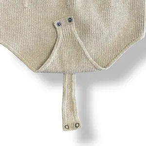 Abercrombie & Fitch Sweetheart Corset Knit Bodysuit‎ Women’s Size M Tan thumbnail 5