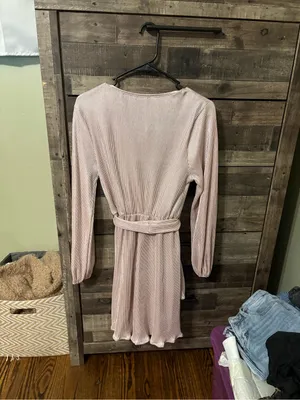 Pink Pleated Women's Dress Size undefined thumbnail 4
