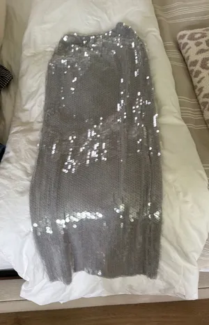 ZARA Sequin Skirt Midi thumbnail 1