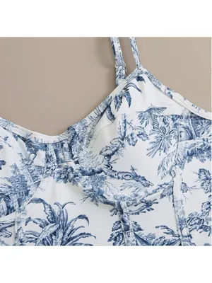 NEW Catalpalev 1 Pc Swimsuit Floral Tummy Control Slimming Bathing Suit M thumbnail 5