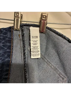 NWT Juicy Couture Y2K Blue Denim Micro Mini Skirt with Cherry Logo Bling Size 7 thumbnail 8