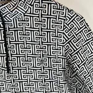 IBKUL Womens Small Black White Greek Key Quarter Zip Sun Shirt Long Sleeve UPF50 thumbnail 6