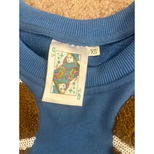 Queen of Sparkles Royal & Brown Fuzzy Football S Set Sweatshirt And Shorts BYU thumbnail 4