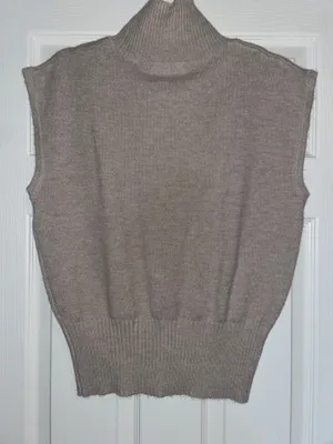 Boutique Tan Sleeveless Sweater thumbnail 1