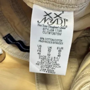 NYDJ Premium Denim Tan Corduroy Flare Leg Jeans Khaki High Rise Women's Sz 16 thumbnail 6