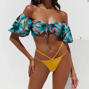 Nwt Hello Molly Tropicana Heart Crop Blue thumbnail 1