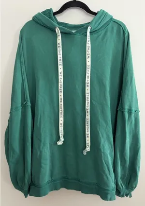 Free People We The Free We Hoodie Cadmium‎ Green Women's Size XS thumbnail 1