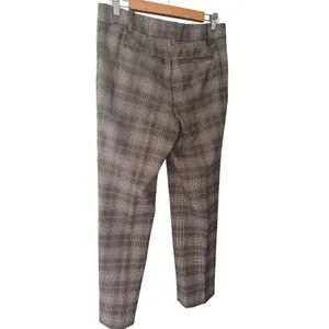 Talbots Southampton Pant 6P Plaid Straight Leg Trousers Petite Brown Blue Preppy thumbnail 6