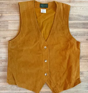 Willowbend Vintage Brown Vest Size Medium 90s Western Americana Unisex Halloween thumbnail 1