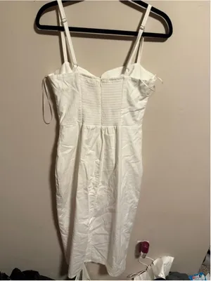 Reformation Alfred Bodice White Bridal Dress- Size 10 thumbnail 5