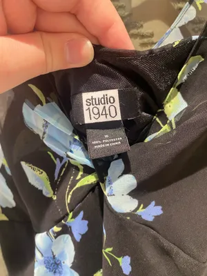 Studio 1940 Black Flowy Floral Dress thumbnail 3