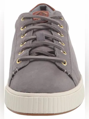 Sperry Gray Suede Low-Top Sneakers with Brown Heel Accent thumbnail 5