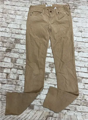 Madewell Corduroy Rail Straight Size 24/34 Tan Brown Cotton‎ Low Rise NWT thumbnail 1