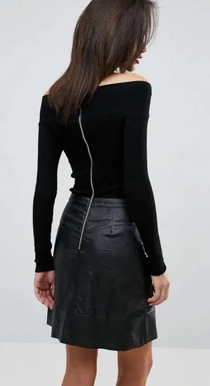 Lipsy 2 In 1 Dress With Faux Leather Skirt (Size 0) thumbnail 2