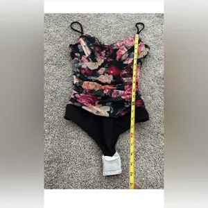 Express Floral Ruched Bodysuit thumbnail 3