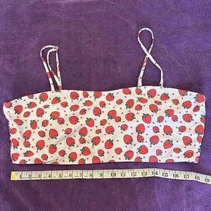 Size 4XL 3 piece strawberry print bikini top bottom coverup EUC thumbnail 7