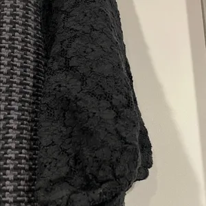 Anthropologie Black and‎ Gray Dress with Lace Accents medium thumbnail 5