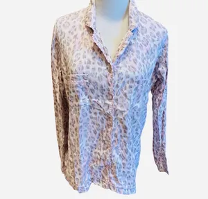 Victoria’s Secret Pink Leopard Print PJ Top Loungewear Pajamas Cotton S thumbnail 2