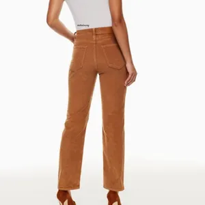 ARITZIA The Denim Forum Straight Corduroy High Waisted Tan Pants thumbnail 7