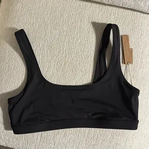 NWT SKIMS Signature Swim Top Onyx size L thumbnail 5